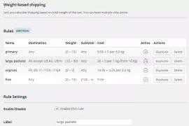 WordPress插件|WP按照重量计算运费WooCommerce Weight Based Shipping插件下载